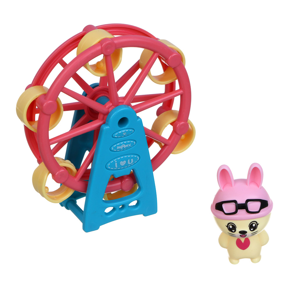 ИГРОЛЕНД Набор аксессуаров для питомца "Счастливая семья" Веселые зайчики, ABS,16,5х9х11,7см, 4 диз - #7