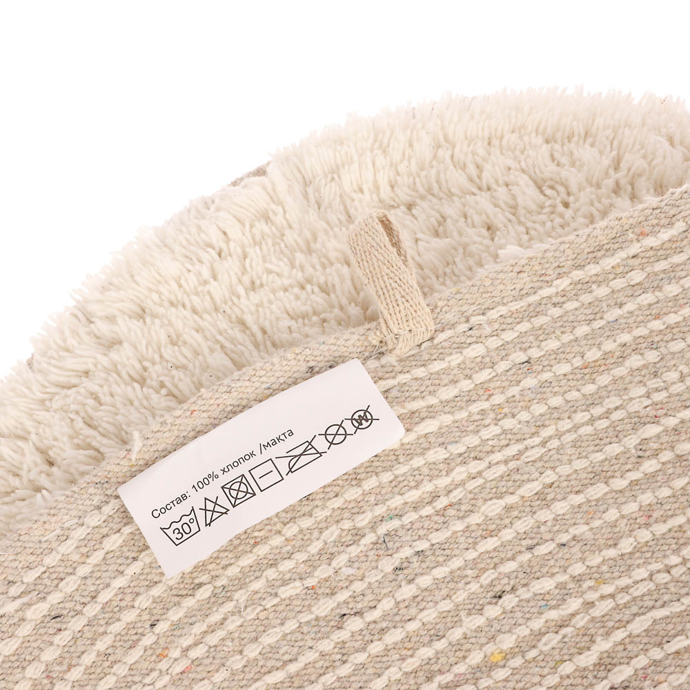 Коврик для ванной 40х60см овал TERNI кремовый, хлопок, SWM-6010-CRM-B - #6