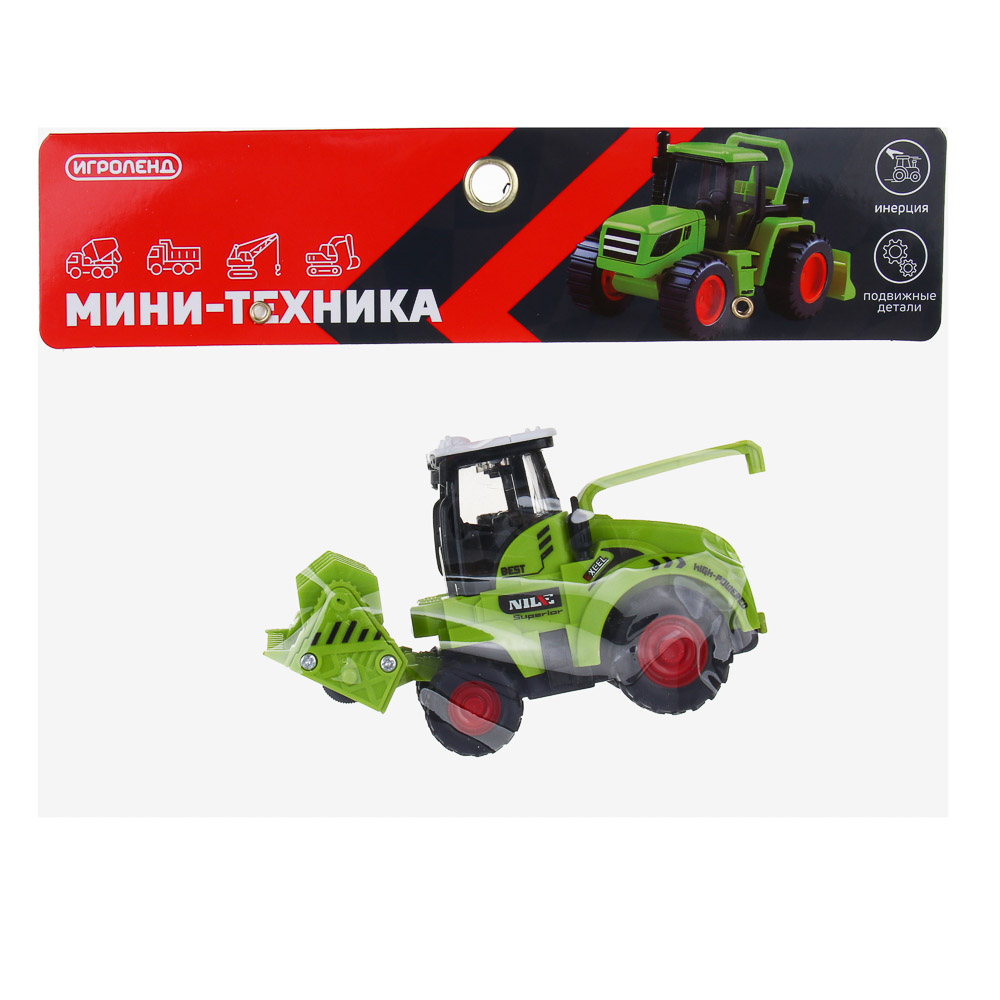 ИГРОЛЕНД Машинка инерционная "Техника-мини",  ABS, 14,3х4,8х6 см, 5 дизайнов - #3