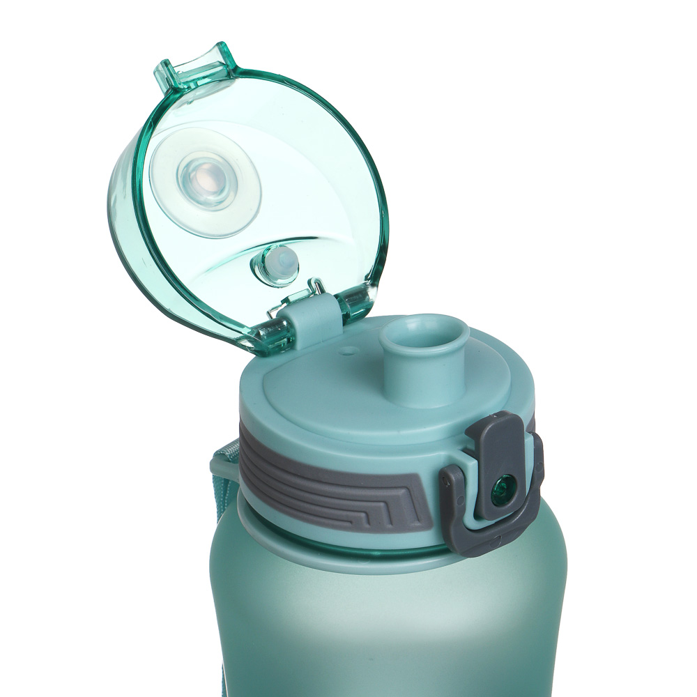 SILAPRO MAX Бутылка спортивная с замком, EGGSHELL BLUE-ULTIMATE GREY, 600мл, РС, силикон - #4