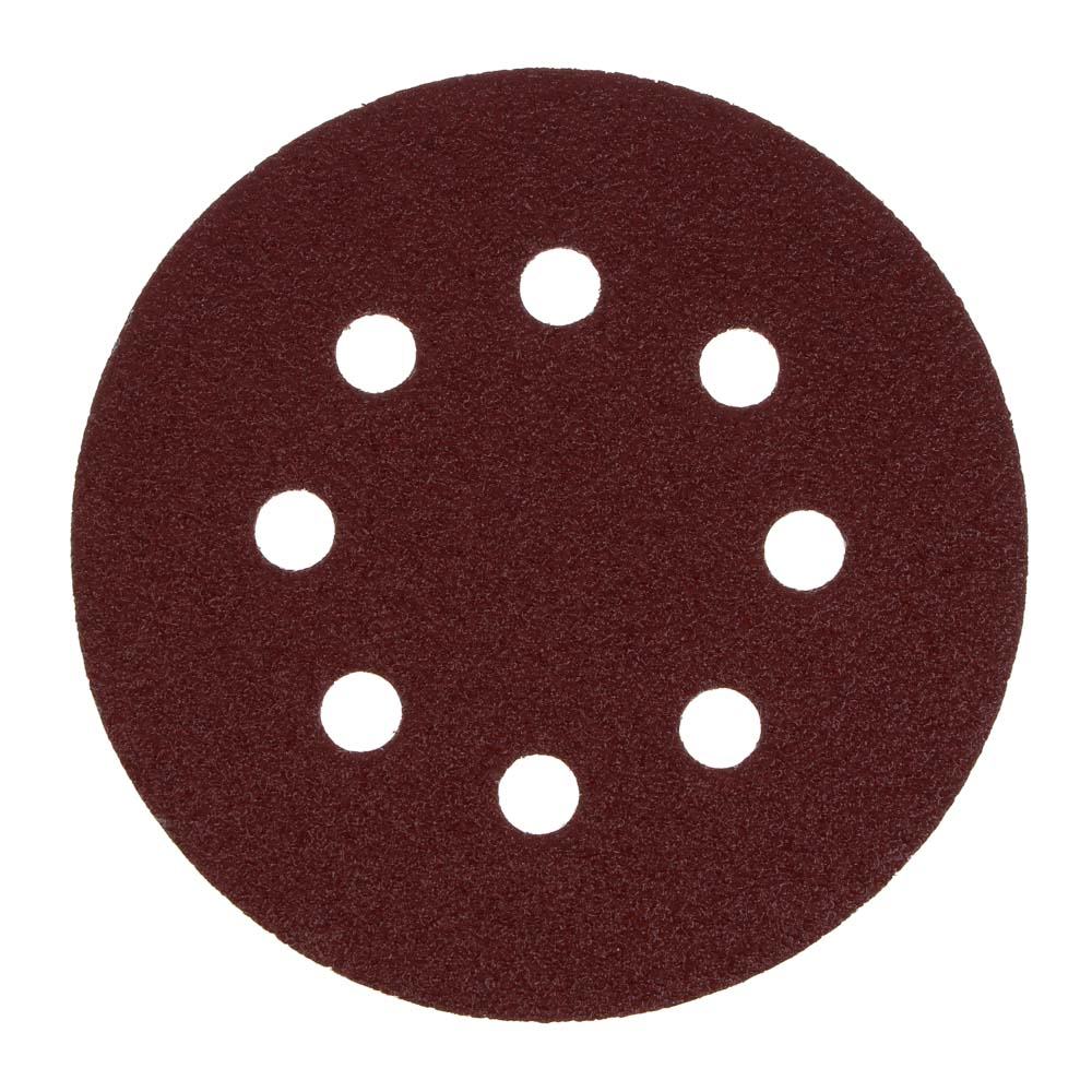 ЕРМАК Круг шлифовальный из абразивной бумаги на велкро основе, 8 отверстий, P40, 125 мм, 5шт. - #3