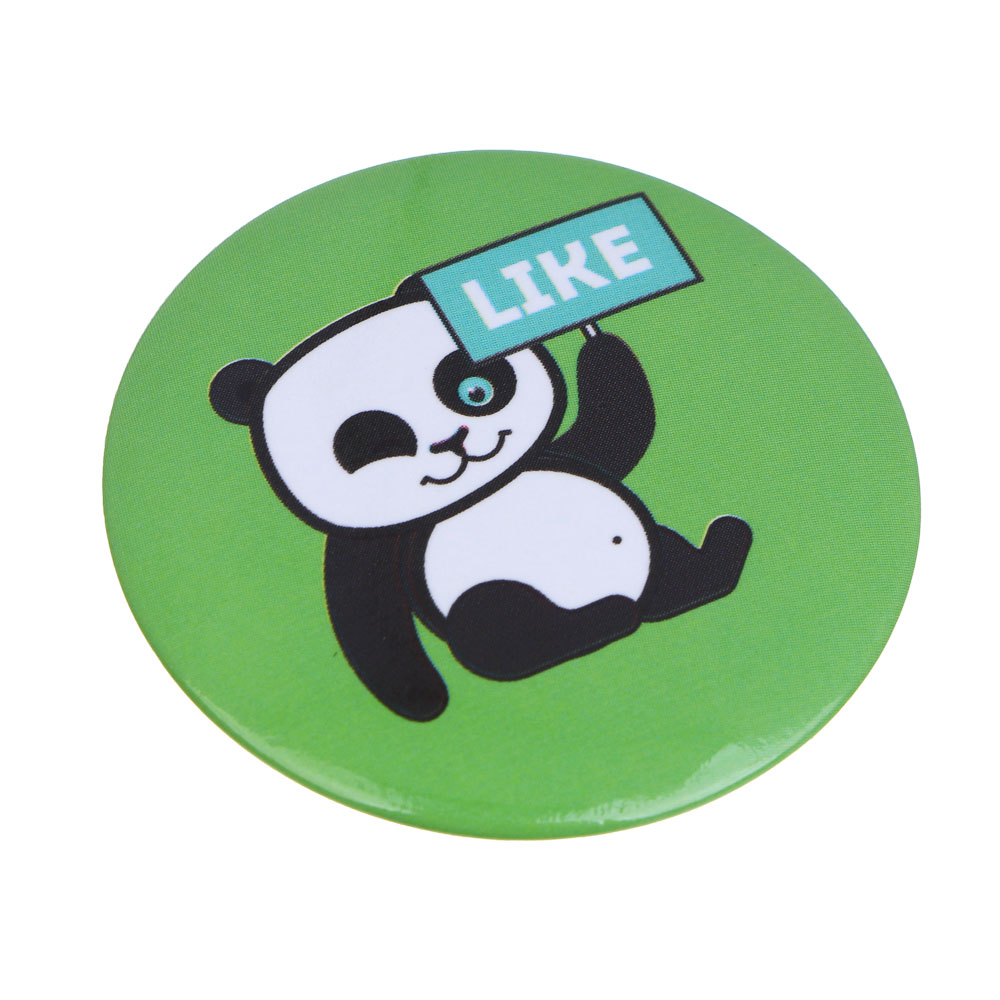 Набор значков, 6 штук, "Панда/Футбол", D=3,5 см, металл - #4