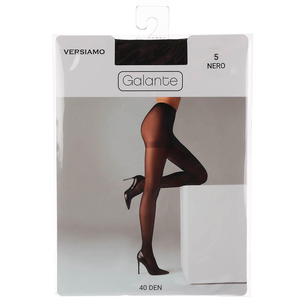 GALANTE Versiamo Колготки 40 DEN с шортиками, 85% полиамид, 15% эластан, размер 5, цвет черный - #5