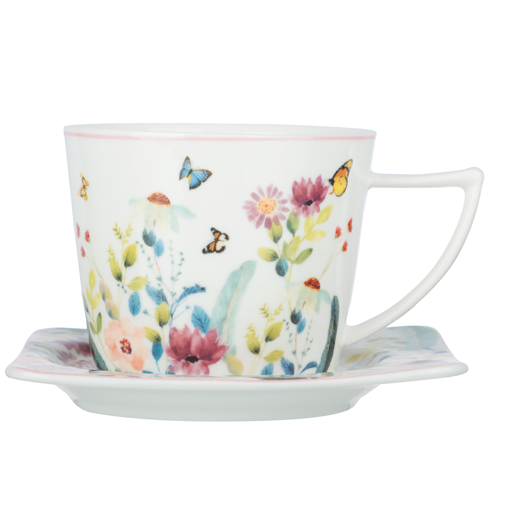 Набор чайный 2 пр., 250мл, MILLIMI, Цветы, фарфор - #3