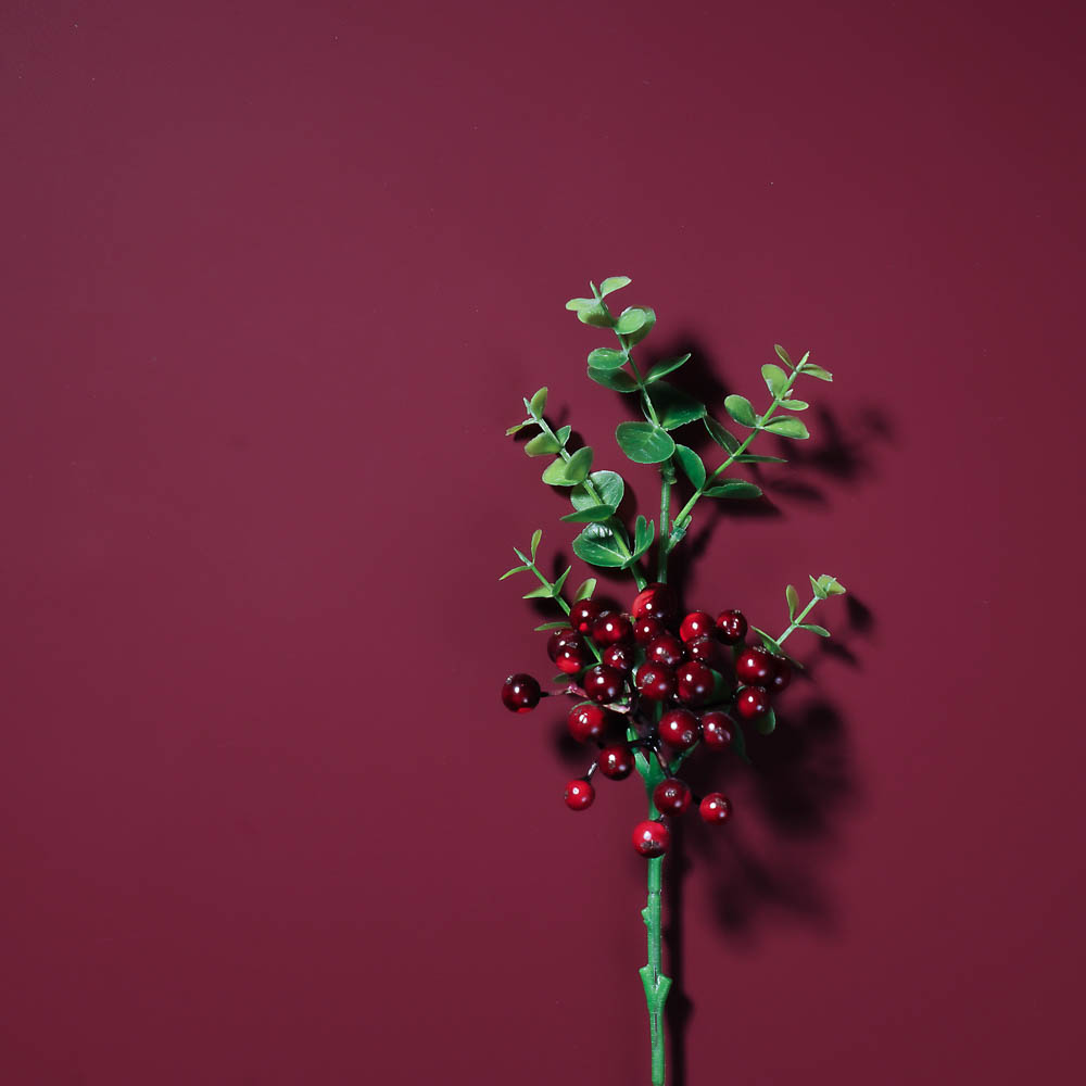 LADECOR Ветка с ягодами искусственная, 34 см, пластик, ткань - #15