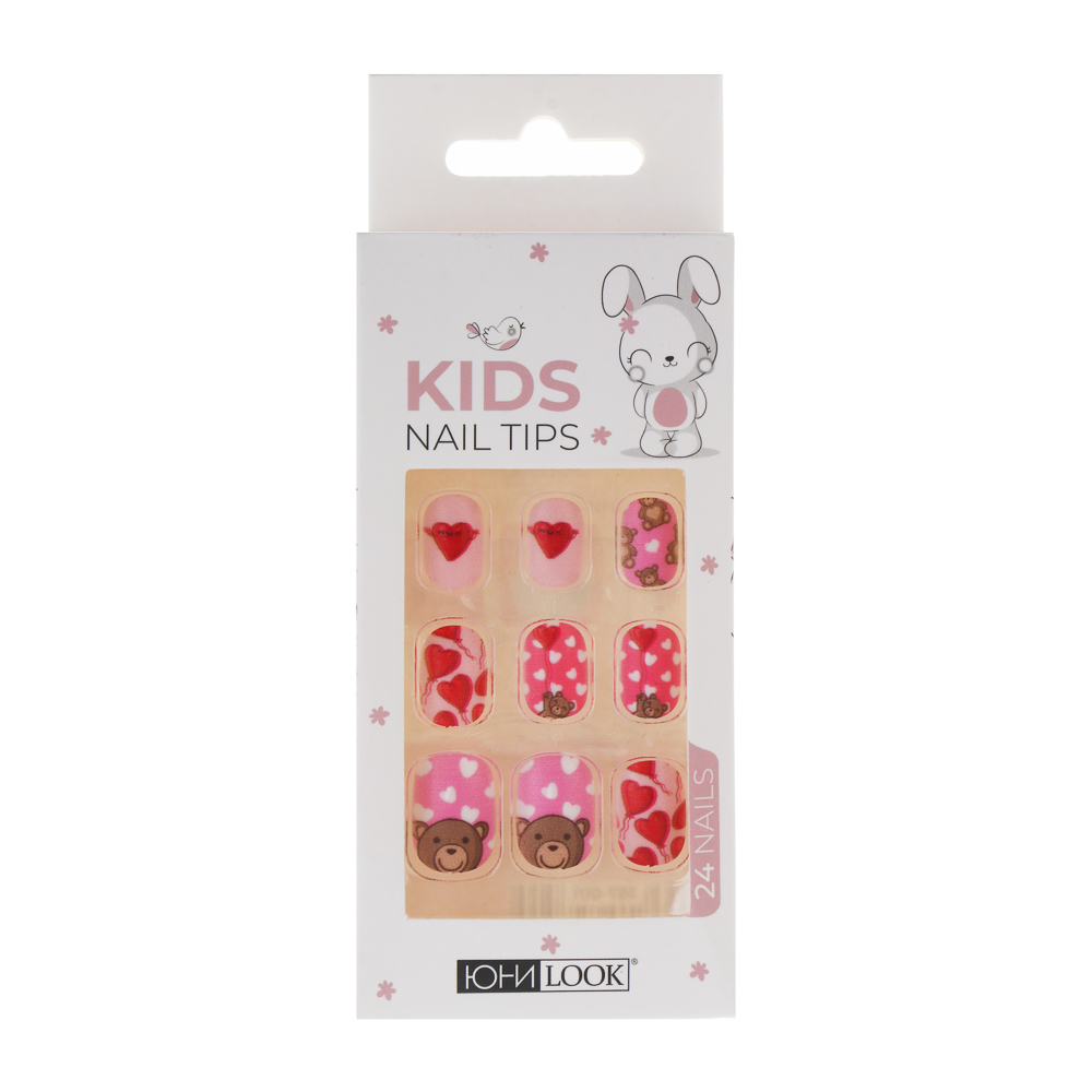 ЮНИLOOK Набор накладных самоклеящихся ногтей, детский, 24шт, 6 дизайнов - #2