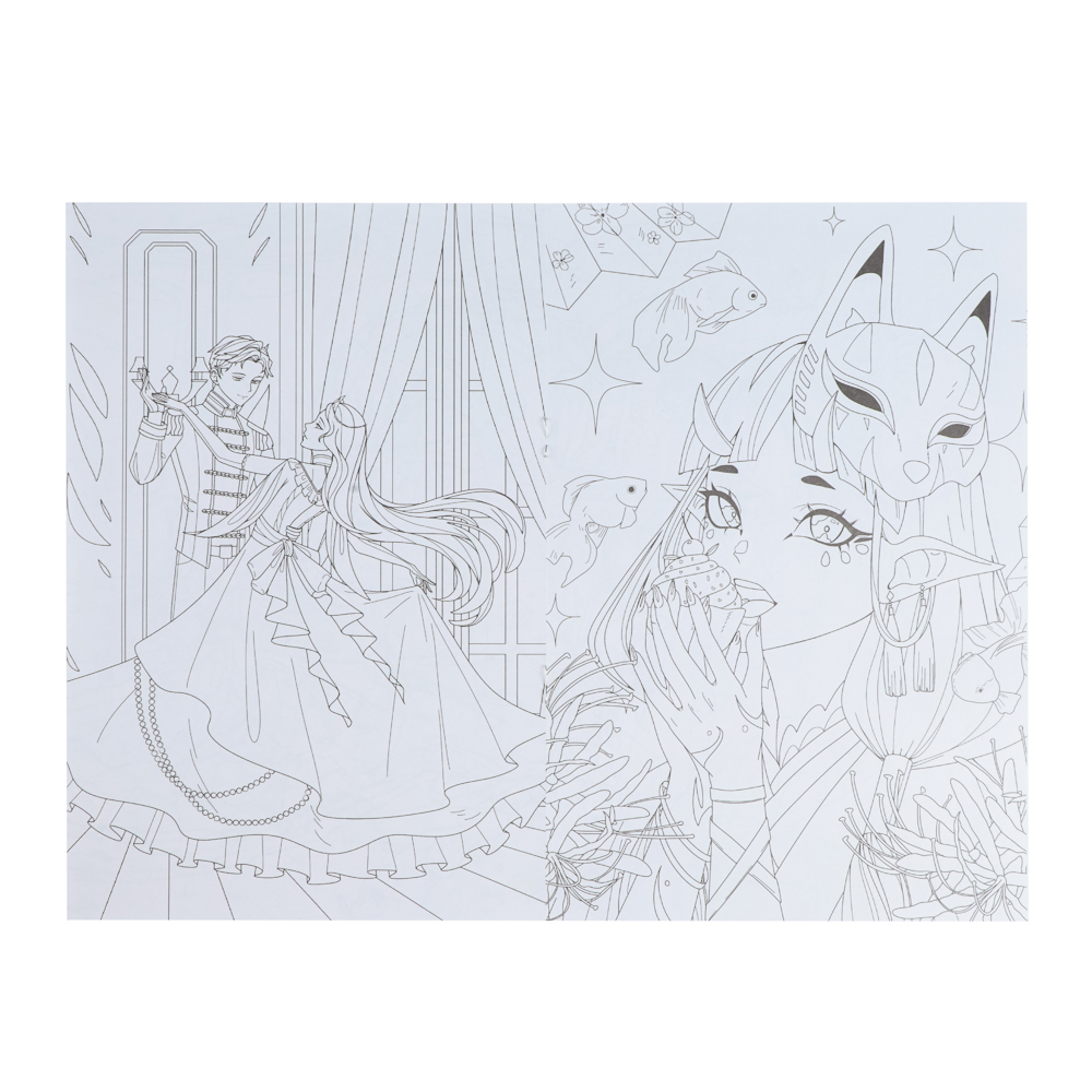 Раскраска аниме, 17х26см, 12 стр., 5 дизайнов - #14