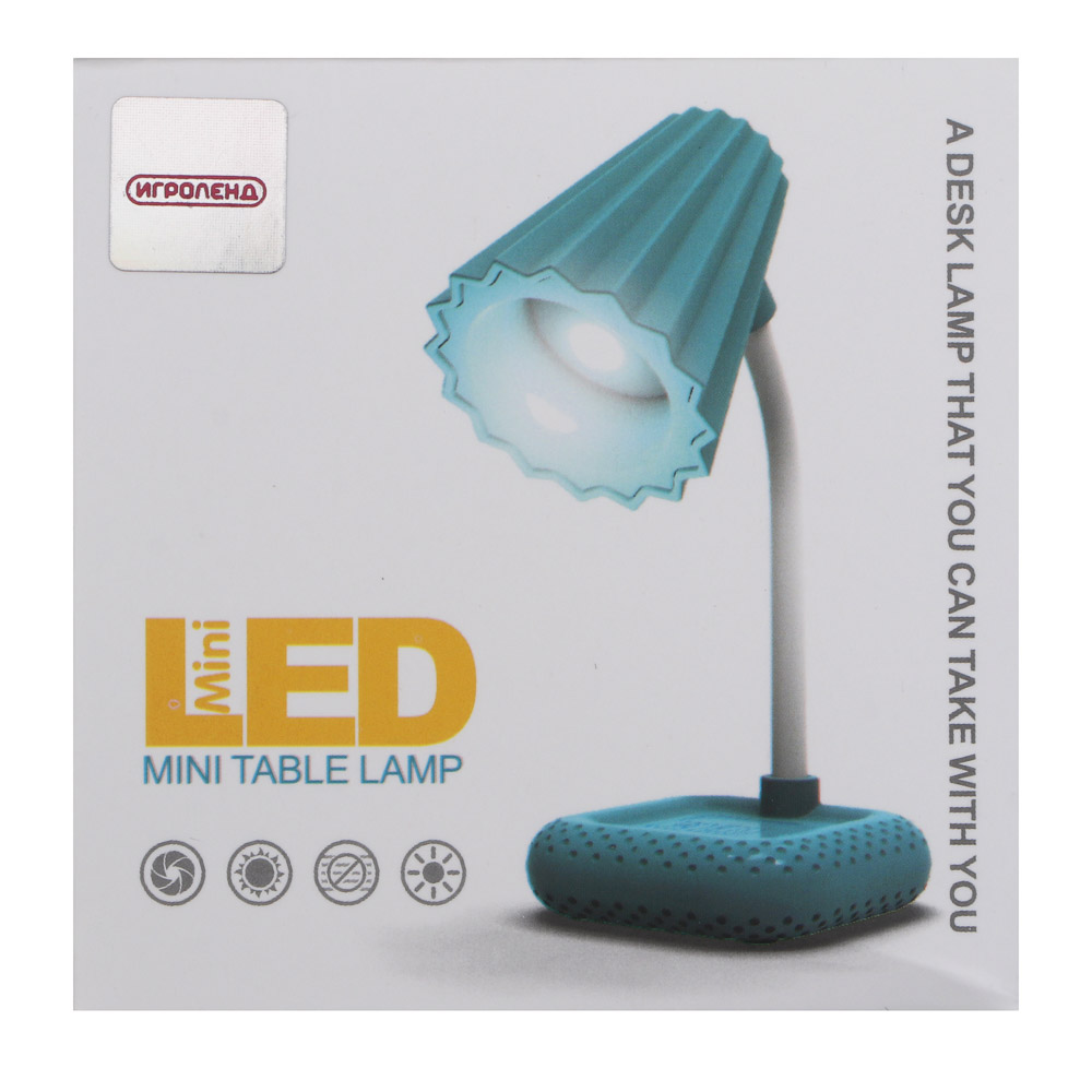 ИГРОЛЕНД Фонарик-мини "Лампа" с магнитом 3,8х3,8х8,5 см, пластик, 3xLR41, 6 цветов - #10