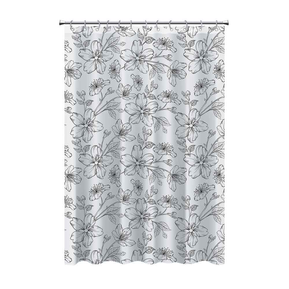 Шторка для ванной тм VETTA Цветы, ПЕВА 12 г/м2, 180x180 см, 1 дизайн - #1