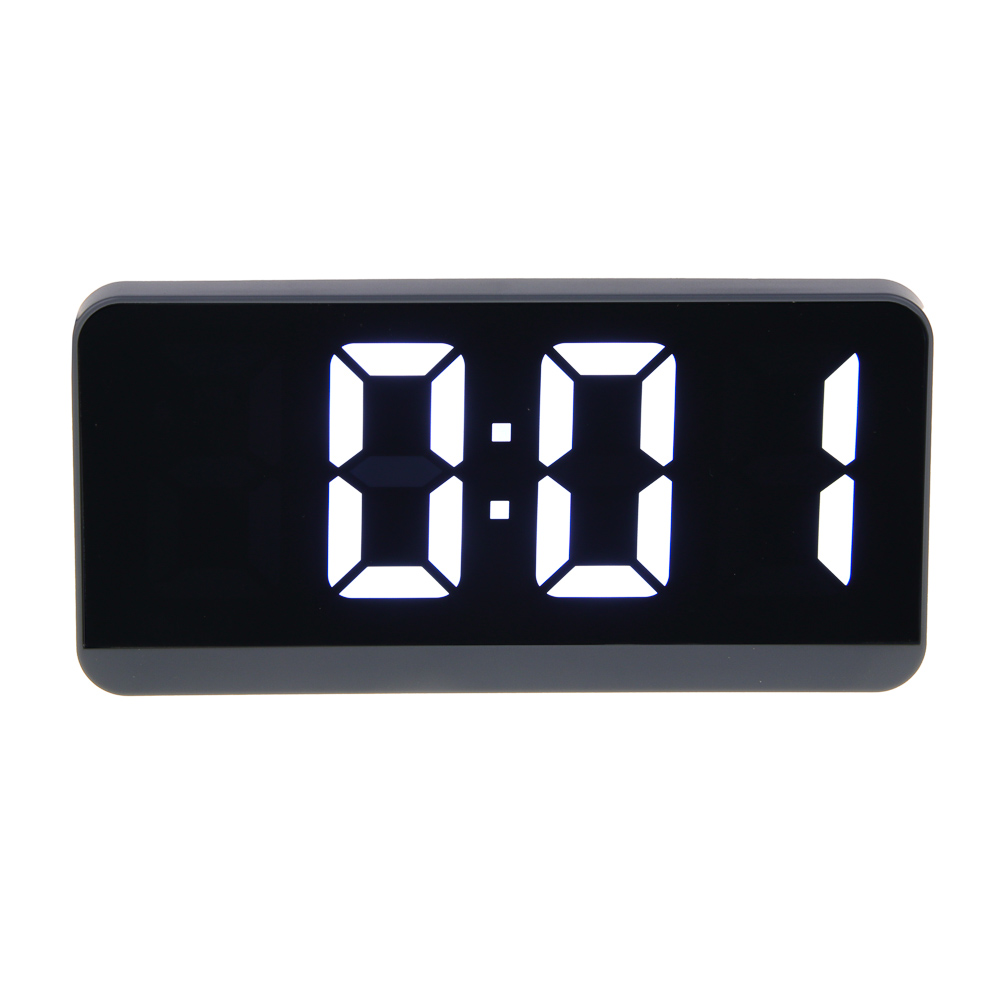 LADECOR CHRONO Будильник электронный, 16,5x1,5x8 см, АВС пластик, 3xAАA, оправа цвет серебро - #1