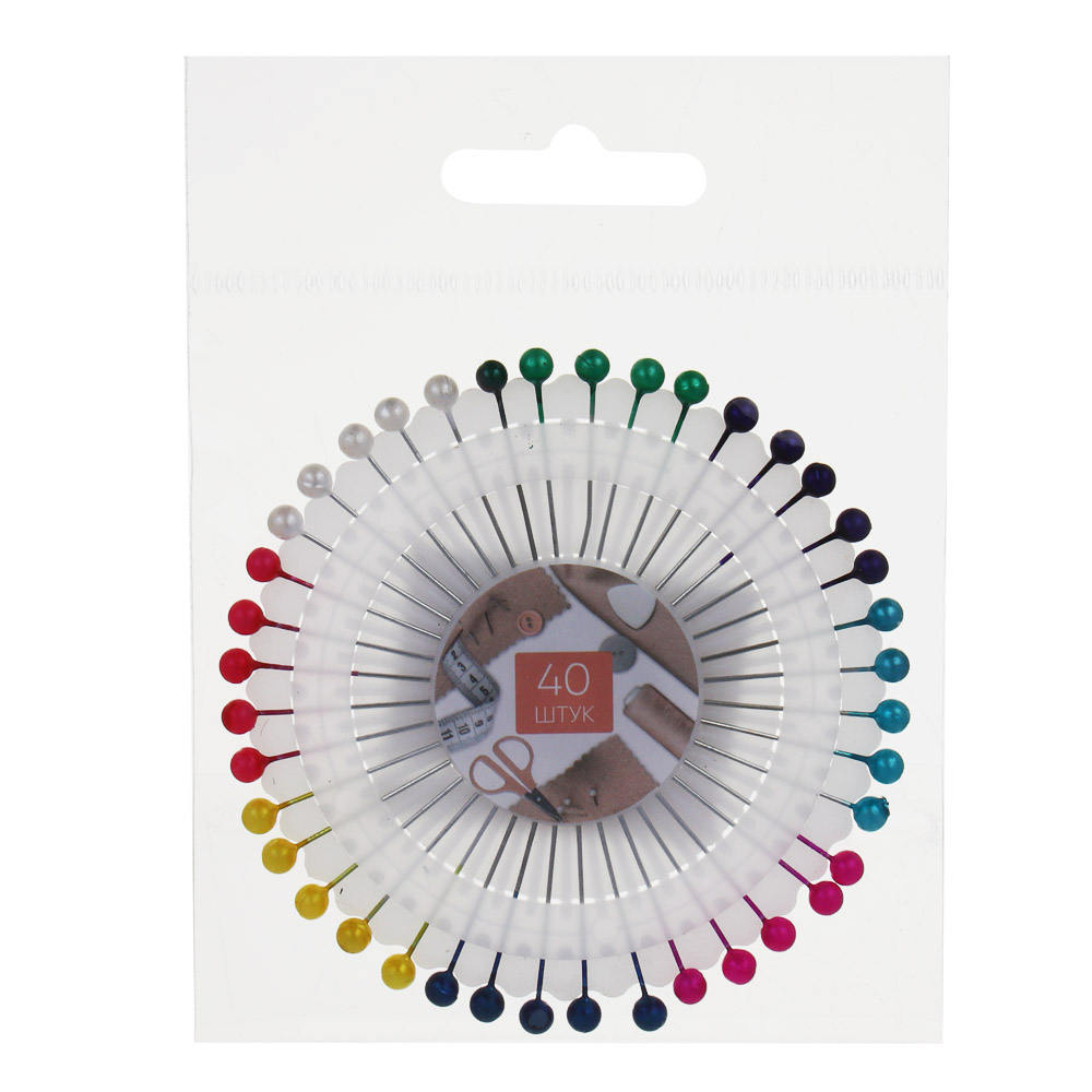 Булавки для закалывания 40игл, d8см, 3,8см шар - #5