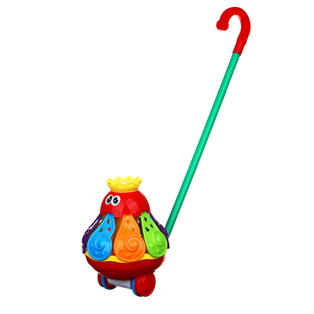 ИГРОЛЕНД Каталка с ручкой для малышей, 20х33х22см, PP, ABS, 4 дизайна - #7