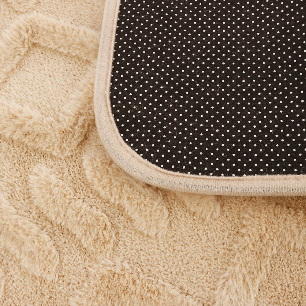 Коврик для ванной 50х80см WARM, LATTE5, бежевый, полиэстер, SWM-4012-BG-B - #5