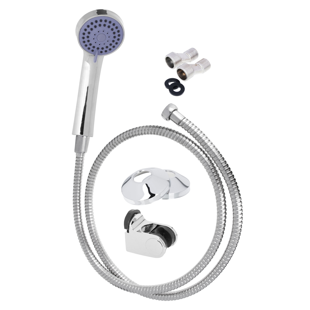 Смеситель для ванны с душем RAIN Алмаз, однорычажный, короткий излив, белый - #5