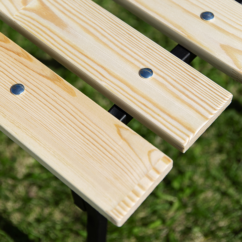 Скамейка "ХИТ" 118x51x86 см, древесина хвойных пород + металл - #13