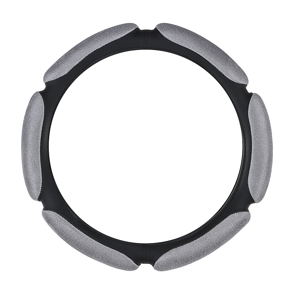 Ермак Оплетка руля, спонж, 6 подушек, серый, размер S - #2