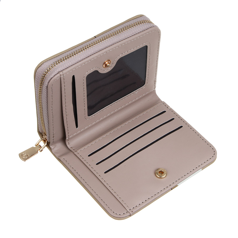 ЮL Астирия II Кошелек для карт,купюр и монет с отделением на молнии ПУ, 11,5х9х2,5см, 2 цв, КЖ24-21 - #3