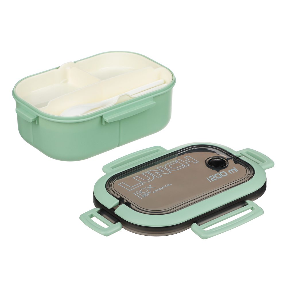 Ланч-бокс, 1200мл, со столовыми приборами (ложка вилка) РР - #3