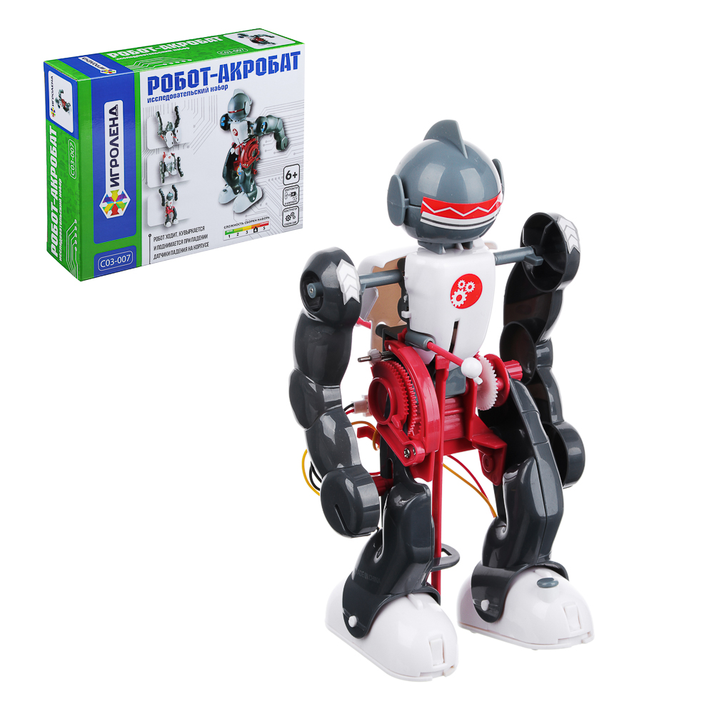 ИГРОЛЕНД Конструктор робототехника "Робот-Акробат", ABS, 25,3x19x6,5см - #1