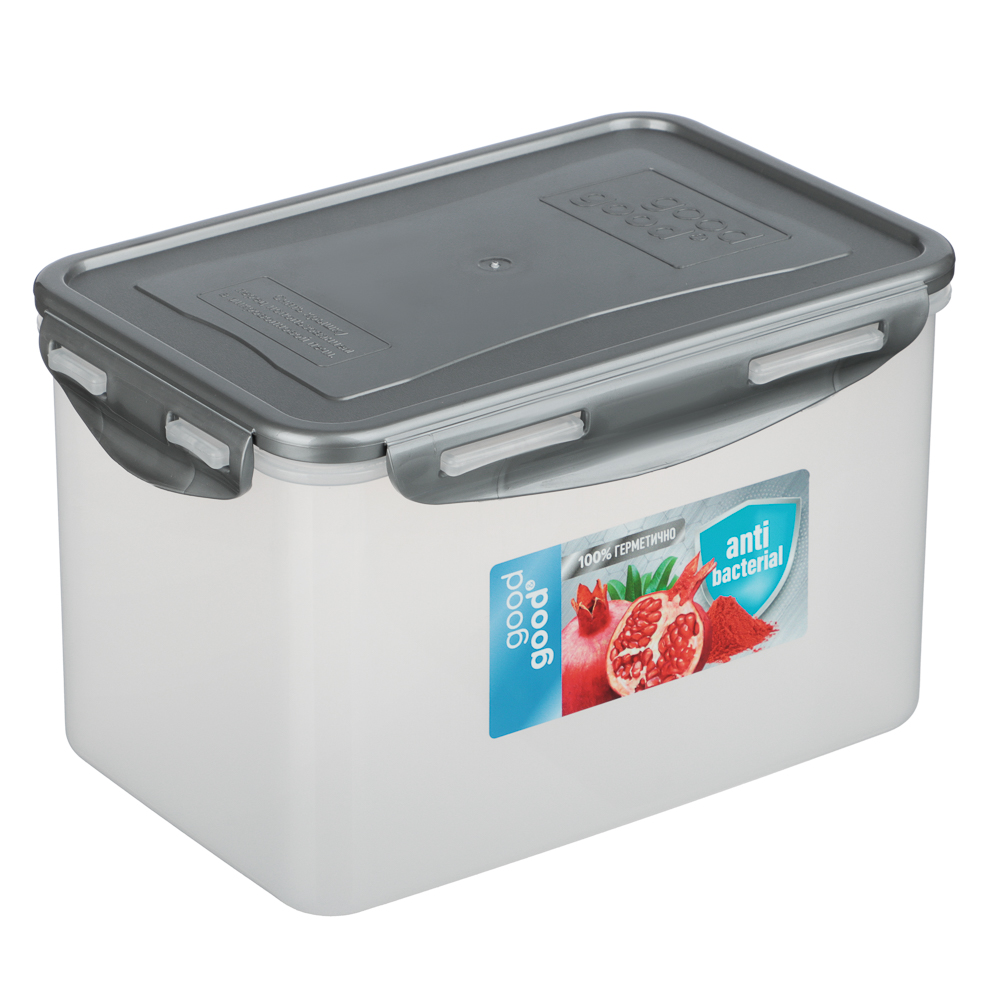 Контейнер герметичный для СВЧ с защелками, 2,2л, 205х135х130мм, пластик - #8