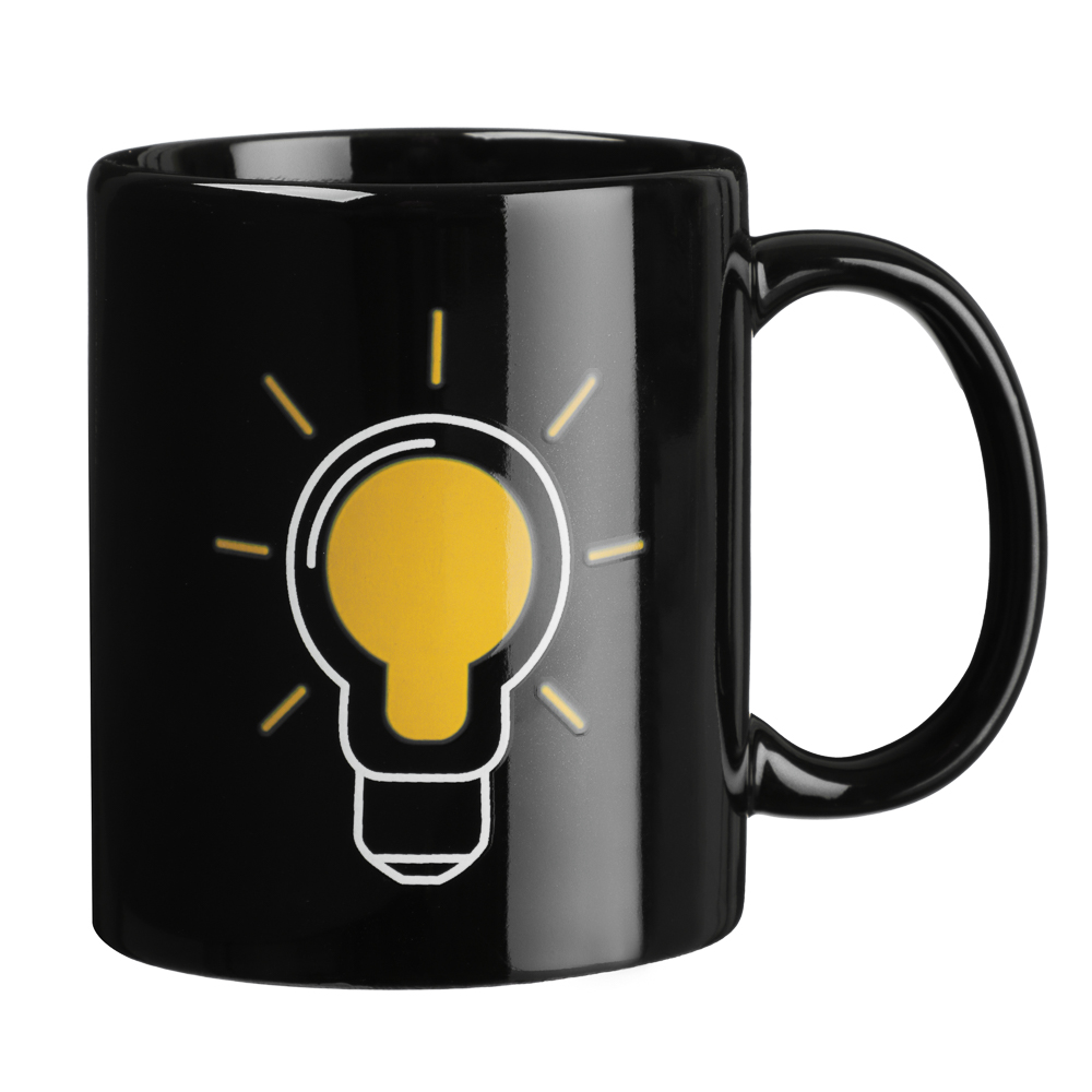 MILLIMI Лампочка Кружка 350мл с терморисунком, керамика - #1