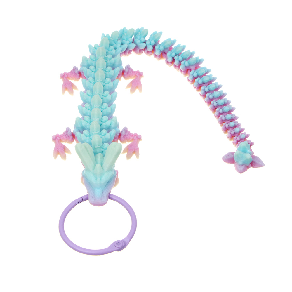 ИГРОЛЕНД Игрушка брелок "Дракон 3D", PLA, 23 см, 8 цветов, микс - #6