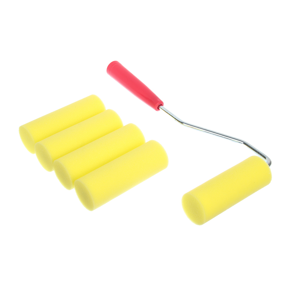 ЕРМАК Набор для малярных работ №4: валик в сборе,ролики запасные,кисть,перчатки,ванночка - #2