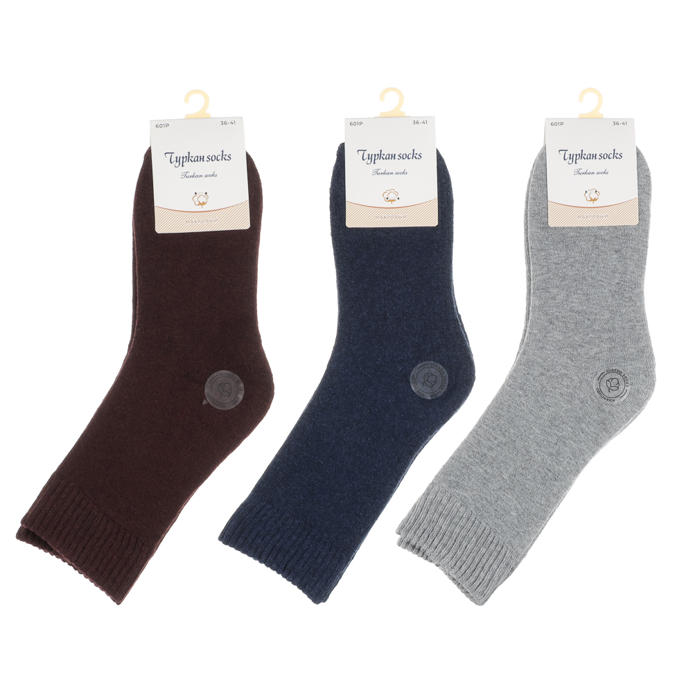 Носки женские махровые тм TURKAN, р.36-41, цвета в ас-те, #RY601P - #6