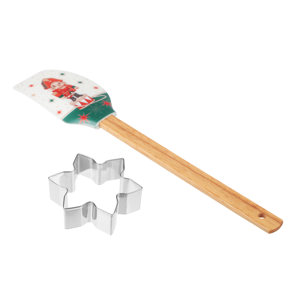 Новогодняя коллекция Щелкунчик Набор 2 пр., лопатка силиконовая, форма для печенья, 2 дизайна - #2