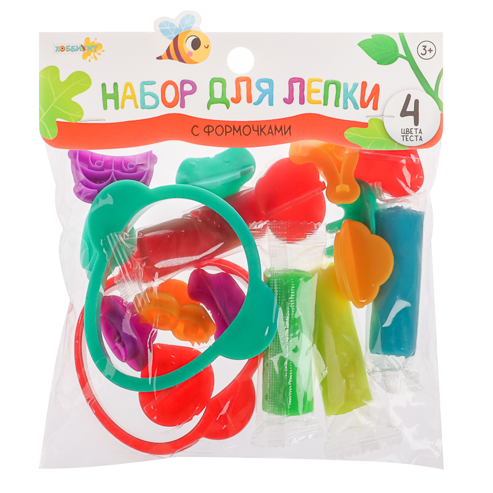 ХОББИХИТ Набор для лепки с формочками, полимер, ABS, 17х21х4см, 4 дизайна - #8