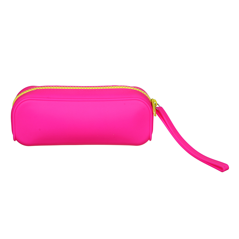 Пенал прямоугольный, 18х6,5х5 см, силикон, принт, ручка, большая молния, 3 цвета - #3