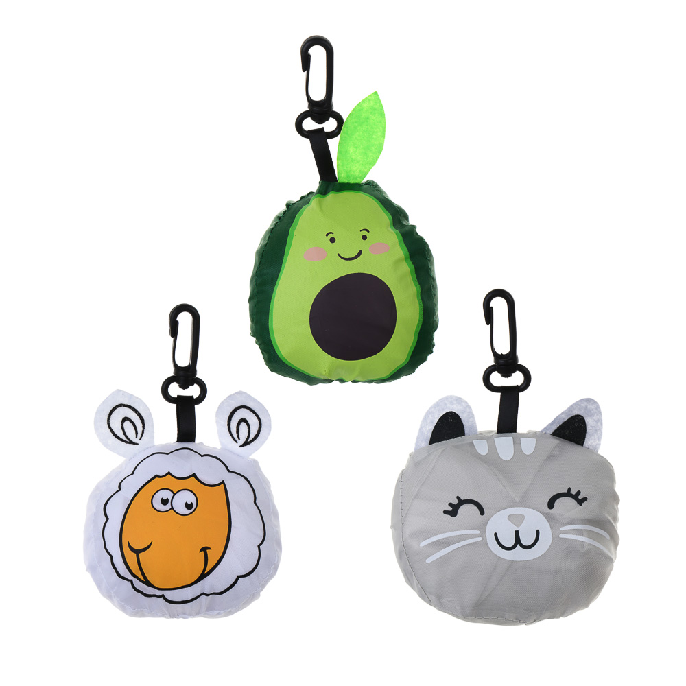 Сумка складная тм VETTA Зверята, полиэстер, 39х40 см, ручка 25 см - #7