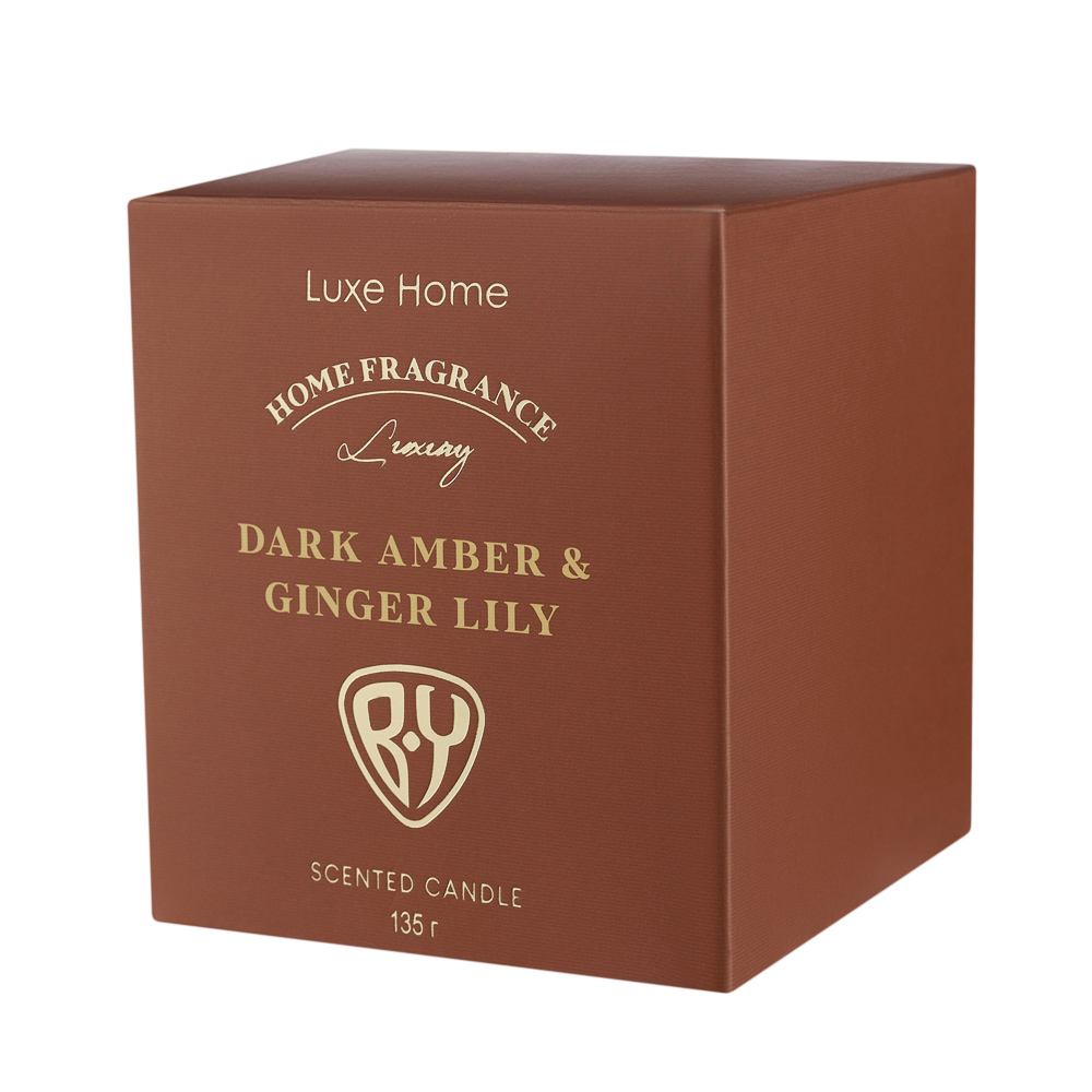 BY Свеча ароматизированная Luxe Home, 135гр., White Musk&Warm Vanilla,Black leather,Velvet Rose,Dark - #10