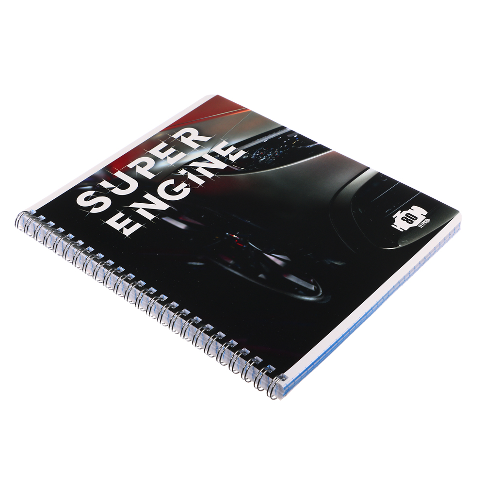 ClipStudio Тетрадь общая на спирали 80л. в клетку, обл.картон, БЕЛЫЕ ЛИСТЫ - #7