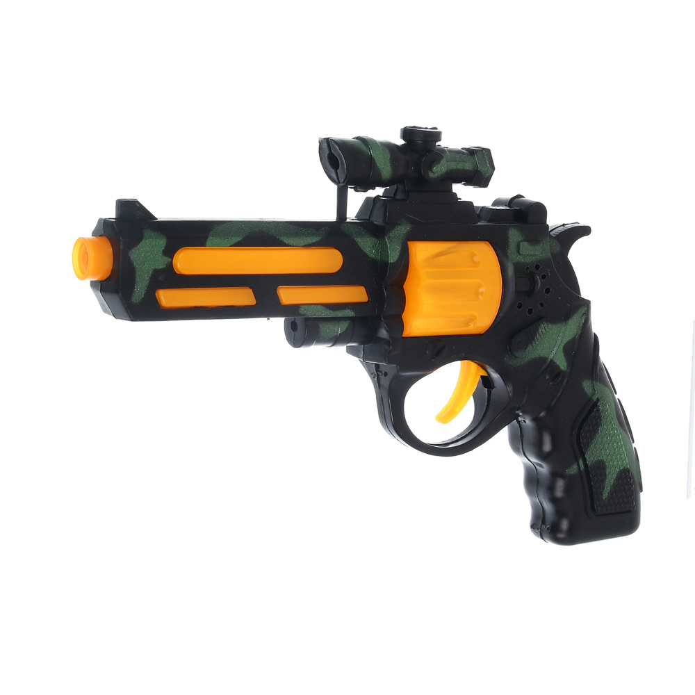 ИГРОЛЕНД Пистолет со звуковыми и световыми эффектами, 2хАА, PP, 26х18,5 см, 2 дизайна - #4