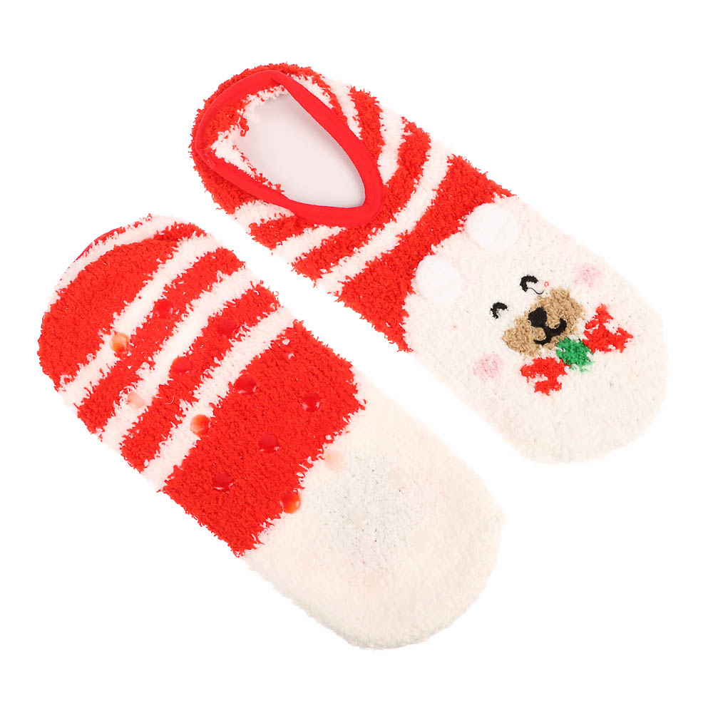 GALANTE Носки-антизаносы новогодние, р.23-25, 100% полиэстер, разноцветные - #4