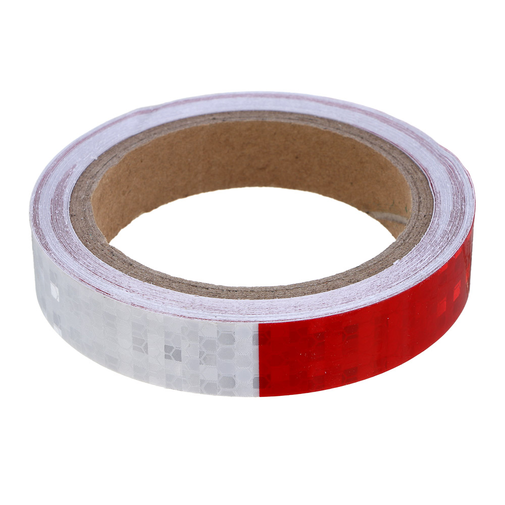 РОКОТ Лента светоотражающая 2см x 8м, красно-белая - #1