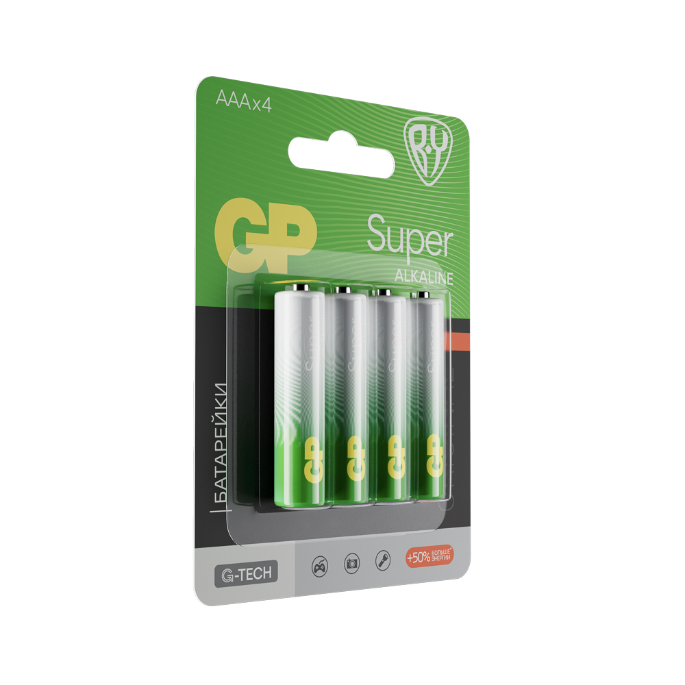Батарейки AAA GP Super BY Original 4шт 24AGM-2CR4 в блистере - #2