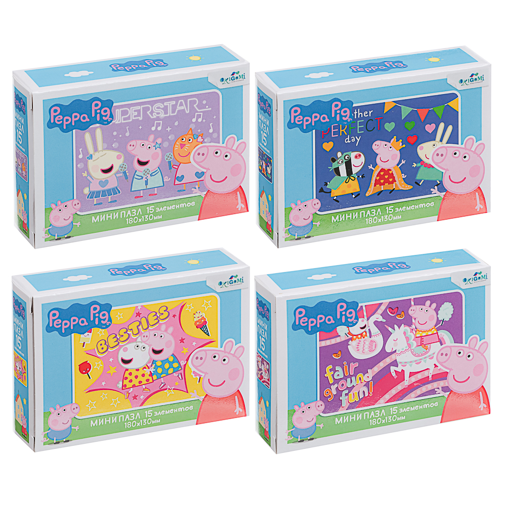 Свинка Пеппа.Пазл Мини.15Эл, 9x2,5x6,5см - #1