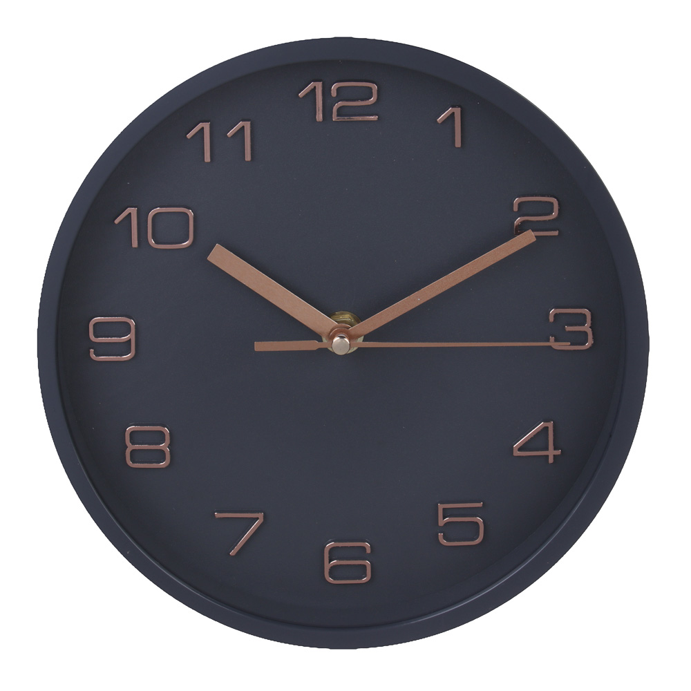 LADECOR CHRONO Часы настенные, круглые, 20,2x20,2x3,5 см, пластик, цвет черный - #1