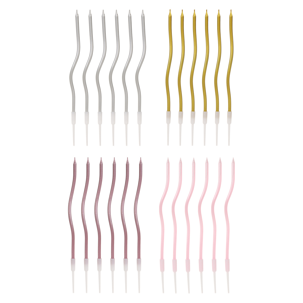 Набор свечей для торта тм Fntastic, 6 шт., 15,5 см, 4 цвета, парафин - #1