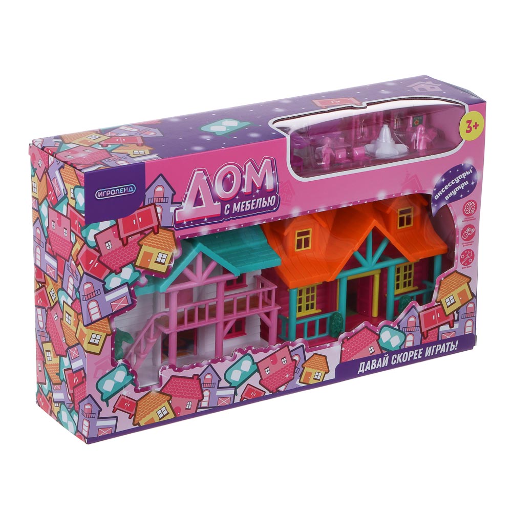 ИГРОЛЕНД Дом с мебелью и акс., ABS, 34,8х8,5х21 см - #8
