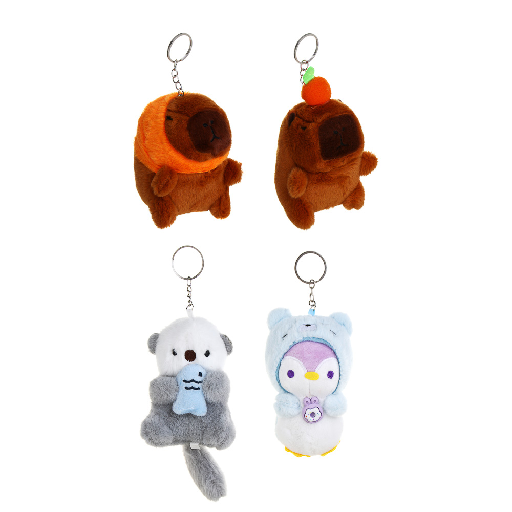 ИГРОЛЕНД Брелок мягкий "Зверёна" с подвесом, 12 см, полиэстер, 3 вида - #1