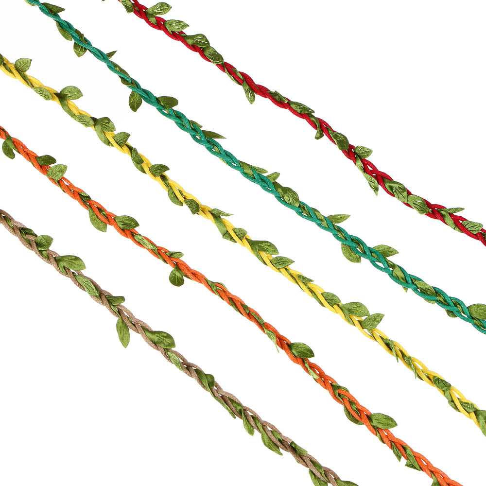 Веревка декоративная Inbloom, с листочками 10 м - #1