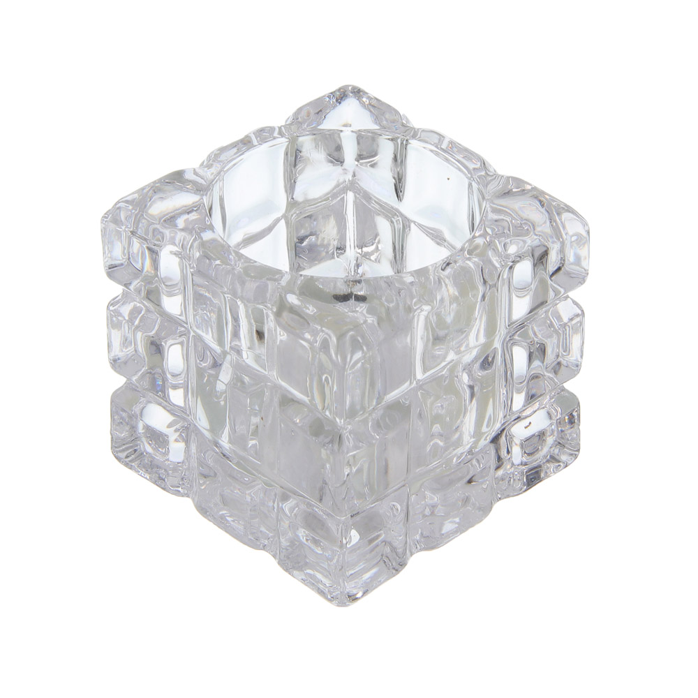 Подсвечник тм LADECOR "Кубик" стеклянный, 5x5x4,5 см - #3