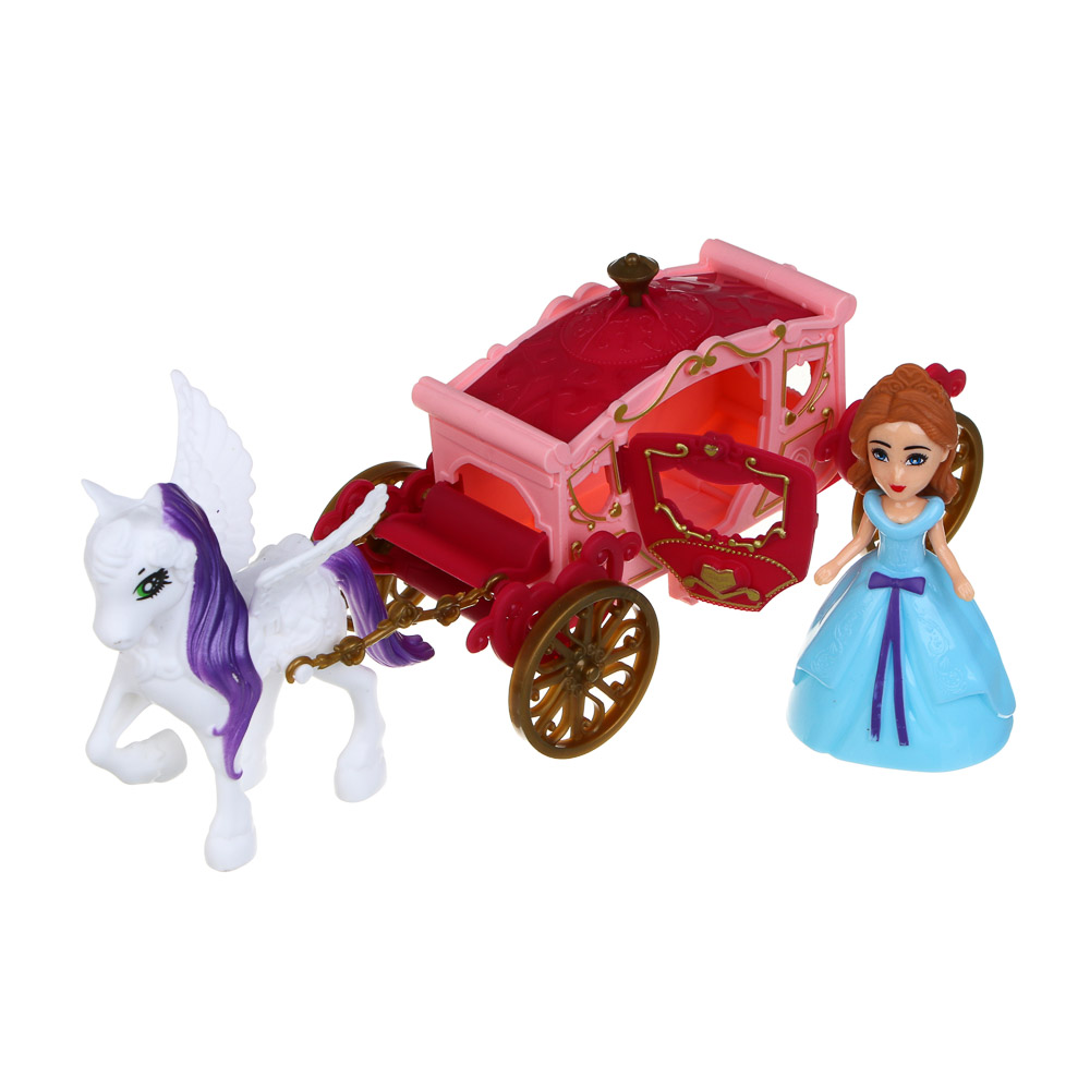 ИГРОЛЕНД Набор мебели с каретой и куклой "МиниМир", ABS, 22х6,8х21 см, 2 вида - #4