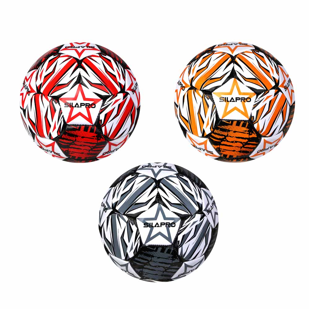 Мяч футбольный, 2 сл, размер 5, 22 см, PVC, 3 цвета, арт. МК20001-3 - #2