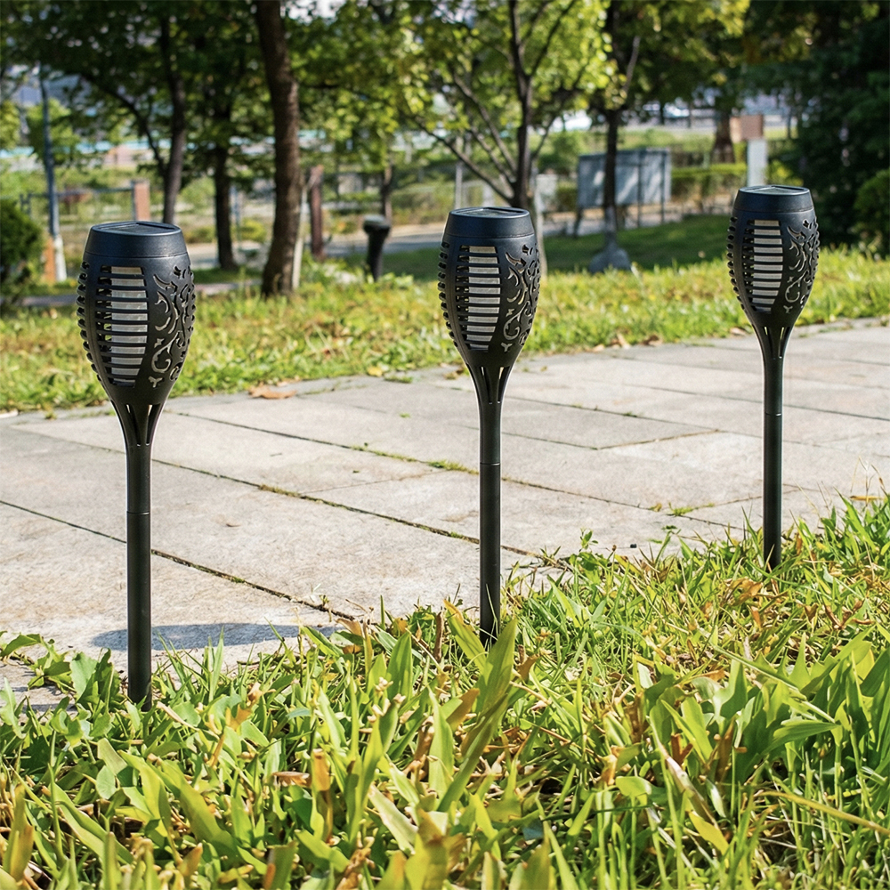 Светильник сад.на солн.батар.тм INBLOOM, 7.5х51см, 12LED, шамп.(пламя), 2/3AAA200mAh Ni-MH, 1реж.,PP - #7