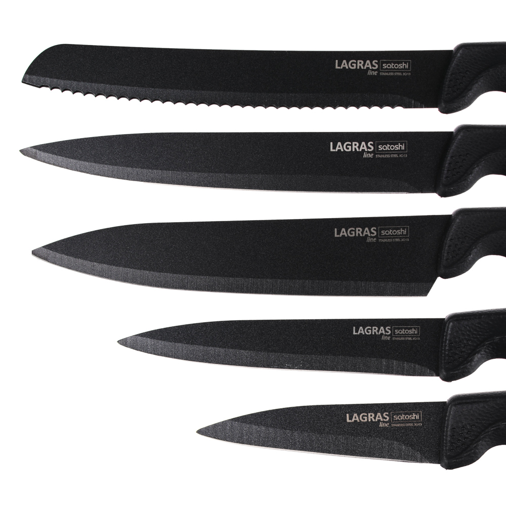 SATOSHI Лаграс Набор ножей кухонных 6пр, с подставкой - #3