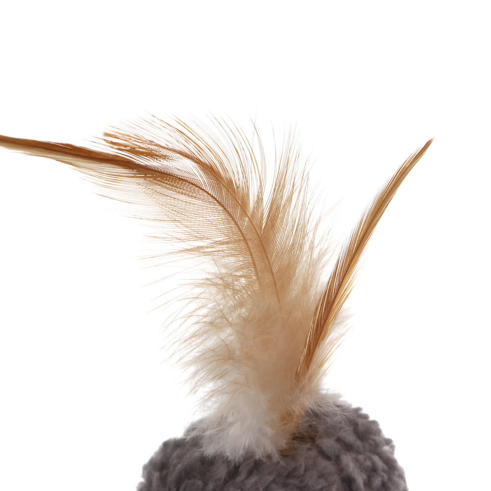 Набор игрушек для кошек тм VETTA, плюшевые шары с пером, п/э, 4,5см, 2 шт - #6